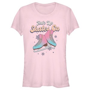 Junior's Women Lost Gods Hair Up Skates On T-Shirt - 1 of 4