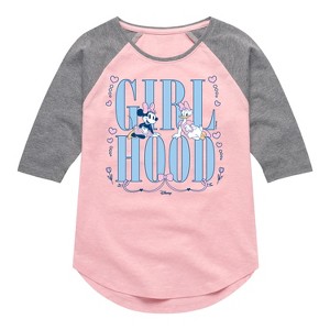 Girls' - Disney - Girlhood Shirt Tail Raglan Graphic T-shirt - 1 of 3