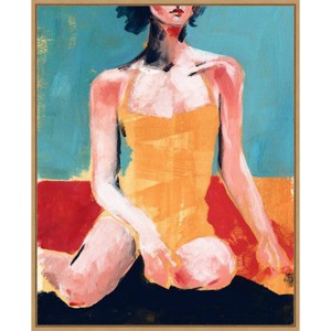 Amanti Art 23" x 28" Vintage Swim I by Paxton Parker Framed Canvas Wall Art Print: Modern Style, Polystyrene Frame, Lithograph Medium - 1 of 4