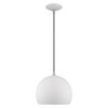 Livex Lighting Piedmont 1 - Light Pendant in  White - 3 of 4