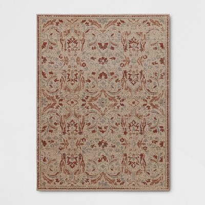 5'3"x7' Ornate Persian Outdoor Area Rug Orange - Threshold™