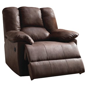 Acme Oliver Glider Recliner, Dark Brown Leather-aire