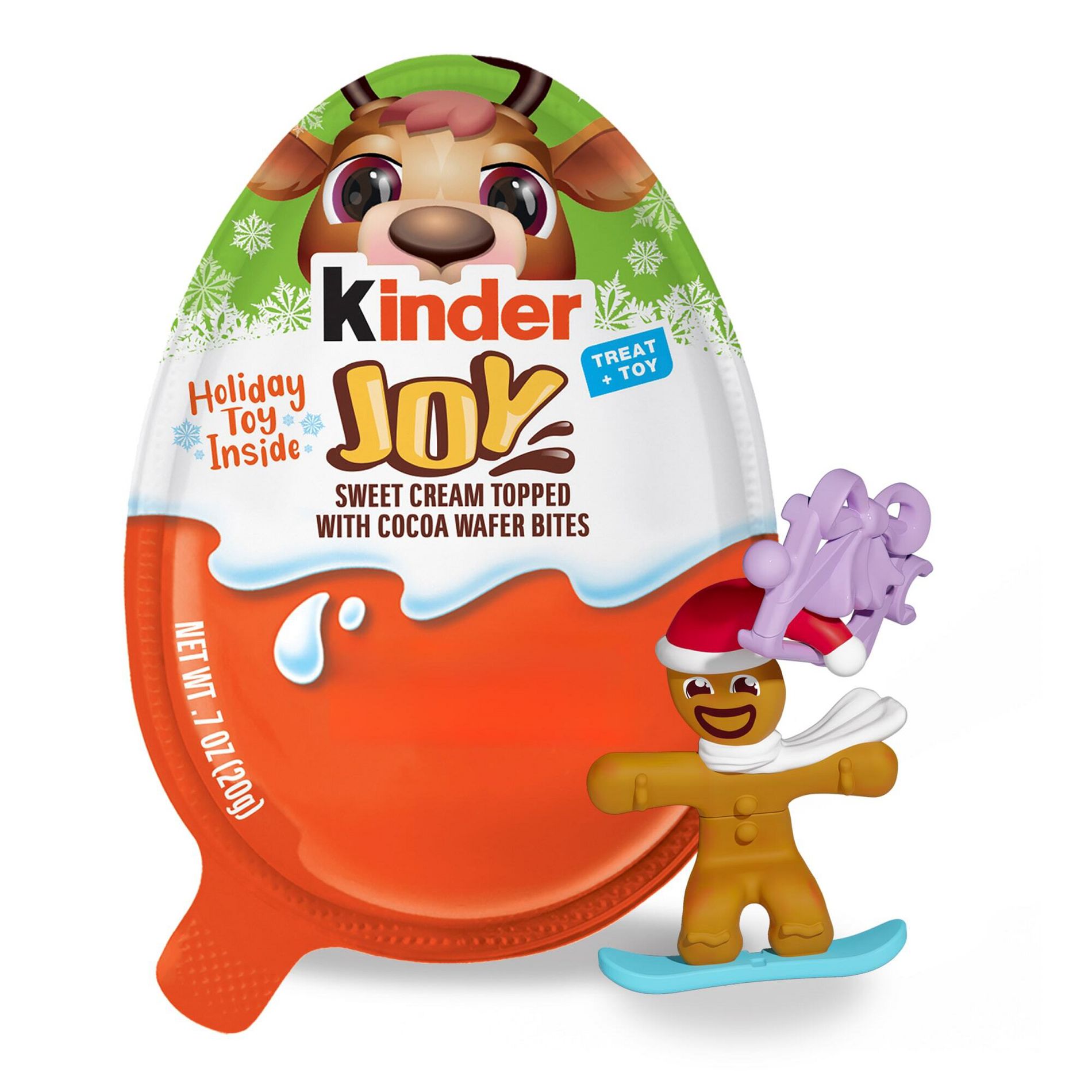 Kinder Joy Christmas Chocolate Egg Stocking Stuffers (Colors May Vary) - 0.7oz