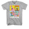 Seven Times Six SpongeBob Shirt Boys Stay Weird Character Grid Short Sleeve Graphic Tee Grey - 4 of 4
