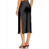 Women's Satin Midi Skirt Side Slit Silky Flowy Casual Formal Midi Skirt - 3 of 4