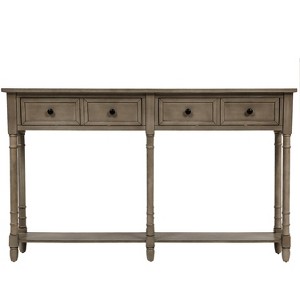 NicBex 2-Layer Console Table with 2 Storage Drawers 58"Long Sofa Table behind Couch Suitable for Entryway,Hallway,Living Room - 1 of 4