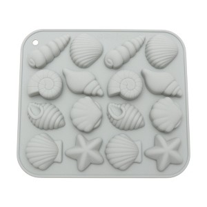 Unique Bargains Candy Making Moulds 16-Cavity Seashell Starfish Marine Candy Mould Hand Wash 6.97"x6.22"x0.67" 1 Pc - 1 of 4