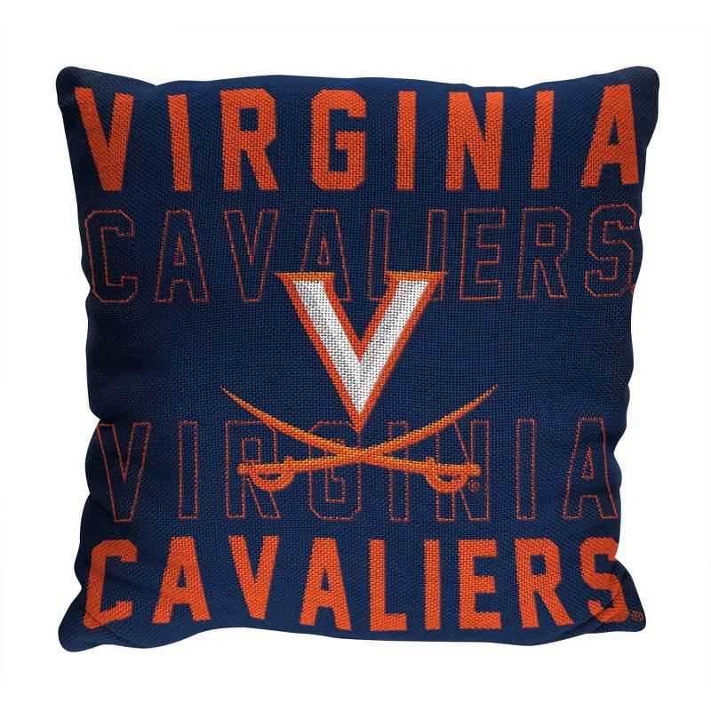 NCAA Virginia Cavaliers Stacked Woven Pillow, 1 of 4