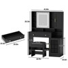 Makeup Vanity Table with 3 Lighting Modes, Charging Station & Visual Cabinet - 2 of 4