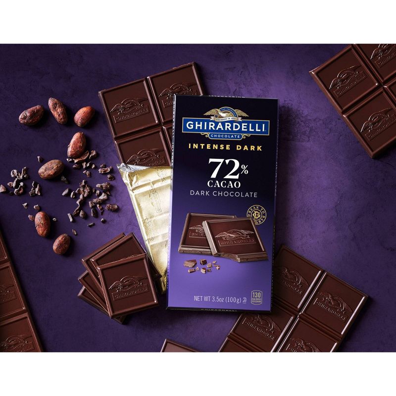 Ghirardelli Intense Dark Chocolate 72% Cacao Candy Bar - 3.5oz, 4 of 7