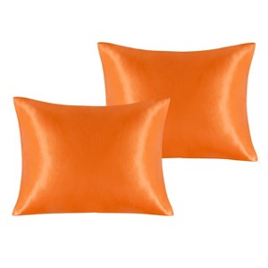 2 Pack Satin Pillowcases for Hair and Skin, Luxurious and Silky Pillow Cases with Envelope Closure - NTBAY - 1 of 4