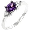 Slickblue Elegant 1 Ct. 3-Stone Ring for Women - Perfect for Bridal or Everyday Wear 4 Color Options, Size 5-10 - 3 of 3
