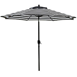 Sunnyglade 9' Patio Umbrella Outdoor Table Umbrella with 8 Sturdy Ribs (Black and White) - 1 of 1