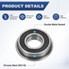 Unique Bargains Chrome Steel Rubber Shielded Flanged Ball Bearing - 2 of 4