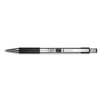 Zebra F-301 Bold Ballpoint Pen - Black (12 Per Set)
