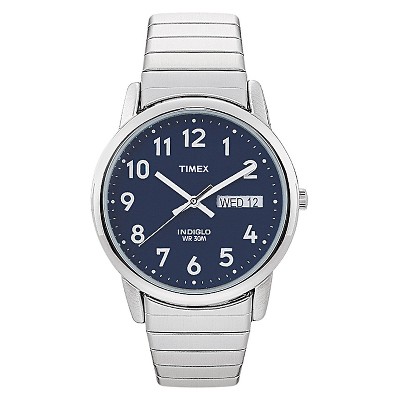 Men's Timex Easy Reader Expansion Band Watch - Silver/Blue T200319J