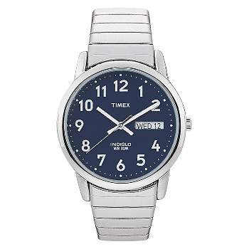 Men's Timex Easy Reader Expansion Band Watch - Light Silver/Blue