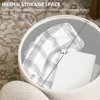 Aghana Digitals Cream White Storage Ottoman Stool: Linen Fabric Padded Seat, Multifunctional Indoor - 4 of 4