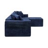 Jennifer Taylor Home Brenley 110.5" RAF Sofa-in-a-Box Sectional Sofa, Twilight Navy Blue Chenille - image 3 of 4