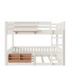 Bellemave Queen Bunk Bed with Ladder and Guardrails, Pegboard and bookshelf, Beige - 4 of 4