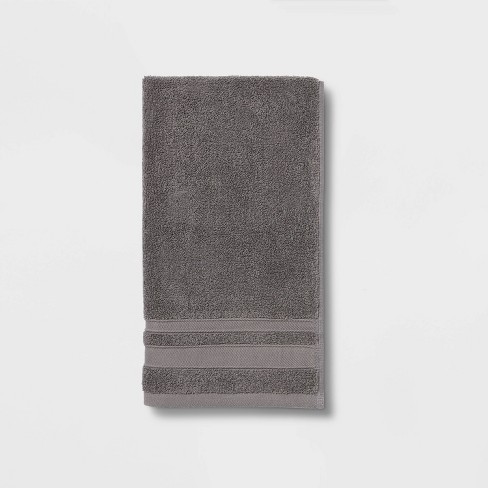 Performance Hand Towel Dark Gray Threshold Target - What Color Hand Towels For Gray Bathroom