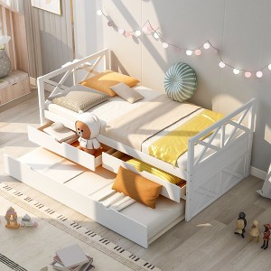 NicBex Multi-Functional Daybed with 2 Drawers and Trundle for Bedroom,Living Room,Apartment - 1 of 4