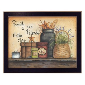 Family and Friends By Mary June, Printed Wall Art, Ready To Hang Framed Poster, Black Frame - 1 of 4