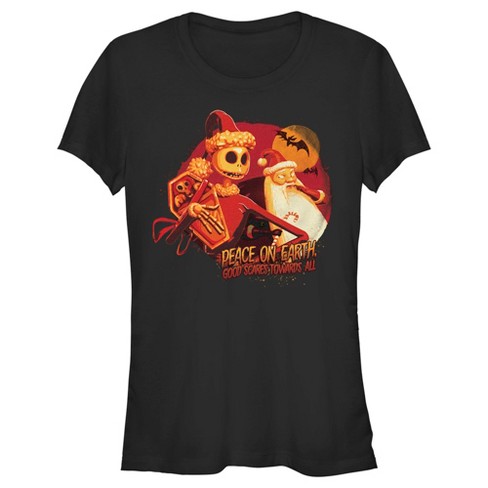 Juniors Womens The Nightmare Before Christmas Jack Good Scares Towards All T-Shirt - image 1 of 4