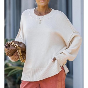 Women's Every day Crew Neck Sweater - LAVENDER J - 1 of 2