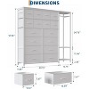 Acekool 16 Drawer Dresser with Hanging Rod and Shelves, Fabric Storage Organizer for Bedroom, Closet, Entryway - 2 of 4