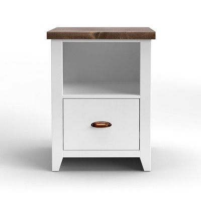 NicBex Wooden File Cabinet with 1 Drawer and Open Shelf Stylish Wooden Top Filing Cabinet Under Desk Storage for Home, Office