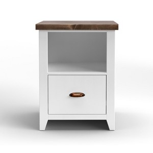 NicBex Wooden File Cabinet with 1 Drawer and Open Shelf Stylish Wooden Top Filing Cabinet Under Desk Storage for Home, Office - 1 of 4
