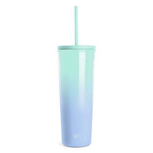 Simple Modern Classic 24oz Plastic Lidded Tumbler Smooth Bluegreen Ombre :  Target