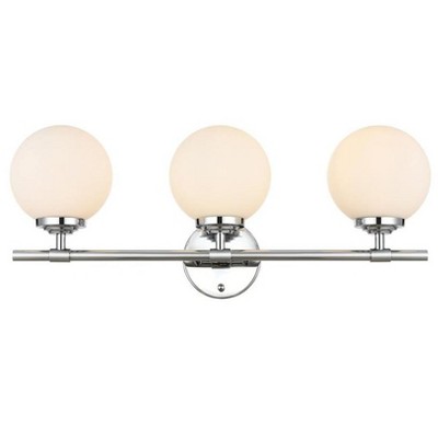 Elegant Lighting Ansley 3 light Chrome and frosted white Bath Sconce