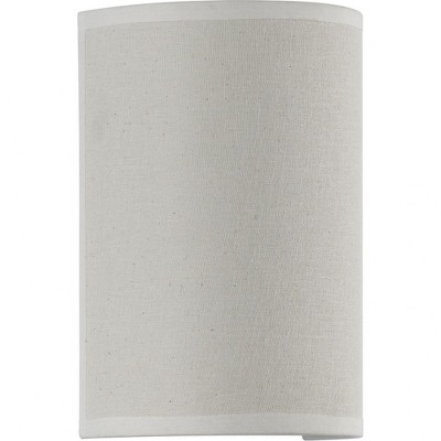 Progress Lighting Inspire 1-Light LED Wall Sconce, Steel, Off-White Linen Shade