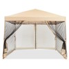 10x10ft Instant Pop-Up Canopy Tent – Waterproof with Sidewalls & Wheeled Bag for Beach, Parties, Outdoor (White) - 2 of 4