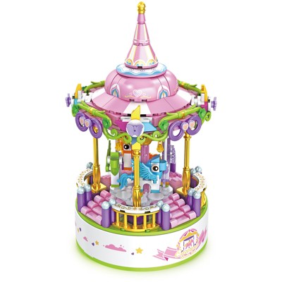 Contixo Bk02 Carousel Building Block Set With Music Box - 488 Pcs : Target