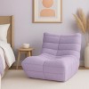 Modern Accent Chair for Living Room – Comfy Upholstered Armchair with High-Density Cushion – Chair for Bedroom, Apartment Seating - Teddy Pink - 2 of 4