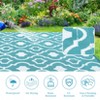 Garvee Reversible Outdoor Rug for Patio, Waterproof Plastic Moroccan Mat Deck Rug for Camping, RV, Balcony & Backyard - 4 of 4
