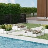 Wooakway White PVC Planter Box Outdoor Garden Raised Flower Bed for Patio Balcony Deck Fence Railing Window Box for Herbs Vegetables - 2 of 4