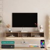 JVNOXK-Floating TV Stand Wall Mounted with 16 Color LEDs,69" Modern TV Stand, Floating TV Cabinet Entertainment Center for 55 60 65 Inch TV - 4 of 4