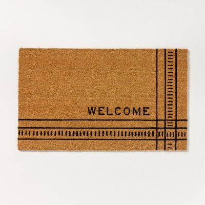 Outdoor Dash & Stripe Welcome Coir Doormat - Hearth & Hand™ with Magnolia