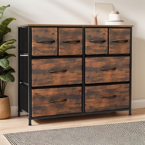 FONTOI Decorative Storage Cabinets, Contemporary Storage Cabinet that Complements Any Decor, Modern Home's Must-Have, Black, 34.45"*30.9"*11.8" - 1 of 4