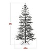 Best Choice Products Pre-Lit Flocked Sparse Christmas Tree Artificial Pine Tree, w/White & Multicolored LED Lights - Black - 2 of 4