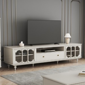 Luck Live 78.14 inches wide,TV stand for 75+ inch TV,  modern living room entertainment center with storage cabinet, featuring 3 shelves - 1 of 4