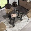 58" Poppy Hill Modern Rectangle Glass Top Dining Table Black/Gray - HOMES: Inside + Out: Beveled Edge, Steel Frame - 4 of 4