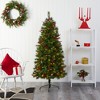 Nearly Natural 6-ft Mixed Pine Artificial Christmas Tree with 250 Clear LED Lights, Pine Cones and Berries - 4 of 4