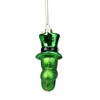Northlight 5" Shamrock Leaf with Top Hat Glass St. Patrick's Day Ornament - Green - 2 of 2