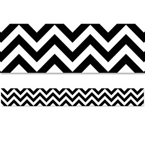 Creative Teaching Press Black Chevron EZ Border, 48 Feet (Pack of 6) - 1 of 1