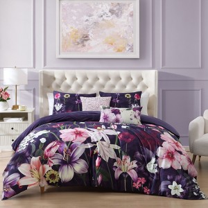 Bebejan Morning Glory 100% Cotton 5 Piece Reversible Comforter Set - Queen - 1 of 4